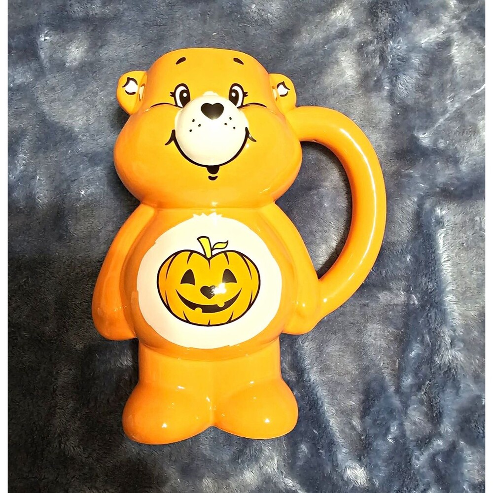 Bear Figural Halloween Pumpkin Novelty Ceramic Mug 12 fl oz Orange